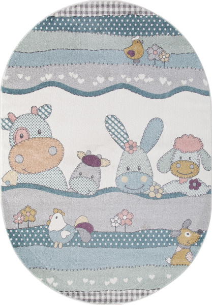 Российский овальный ковёр 2484 LIGHT CREAM