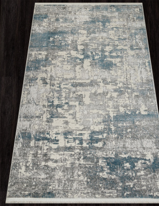 Российский прямоугольный ковёр 26941A GRY / BLUE