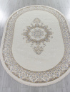 Российский овальный ковёр 27236A CREAM / BLUE