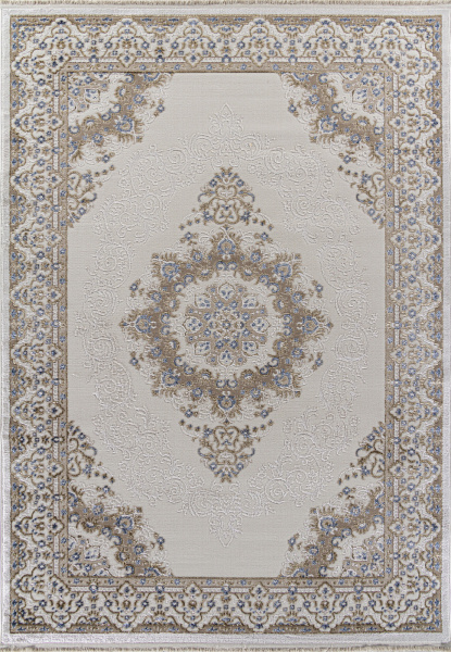 Российский прямоугольный ковёр 27236A CREAM / BLUE