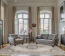 Российский прямоугольный ковёр 27236A CREAM / BLUE