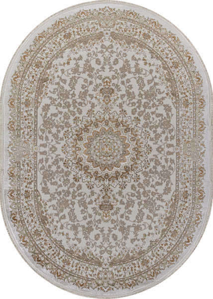 Российский овальный ковёр 27239A CREAM / BEIGE