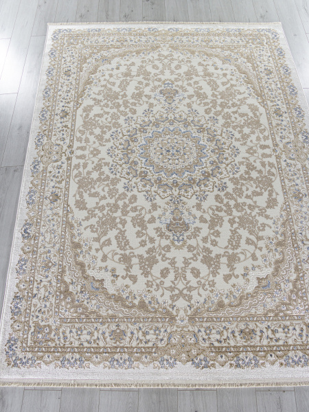 Российский прямоугольный ковёр 27239A CREAM / BLUE