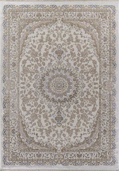 Российский прямоугольный ковёр 27239A CREAM / BLUE