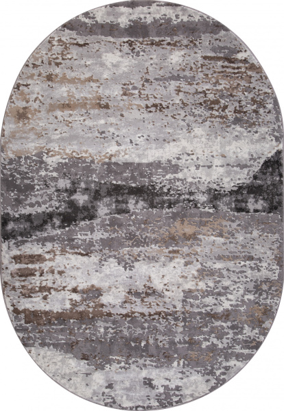 Российский овальный ковёр 2788 GRAY-BEIGE