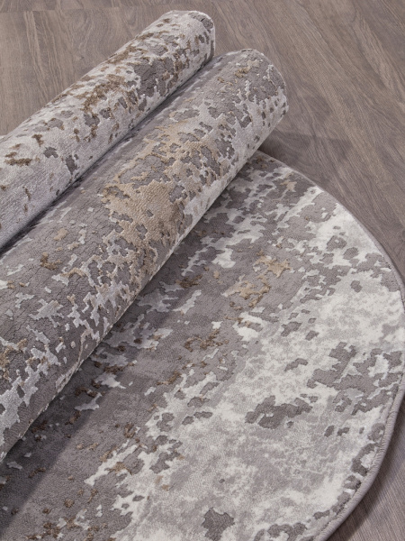 Российский овальный ковёр 2788 GRAY-BEIGE