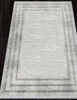 Российский прямоугольный ковёр 29989A L.GREY / CREAM