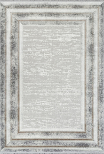 Российский прямоугольный ковёр 29989A L.GREY / CREAM