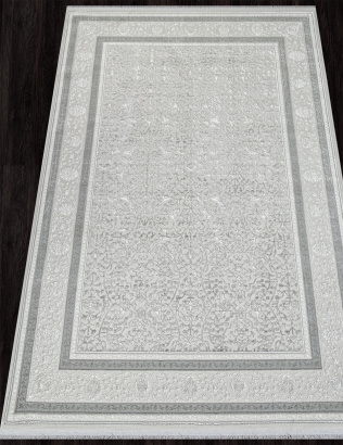 Российский прямоугольный ковёр 30020E L.GREY / CREAM