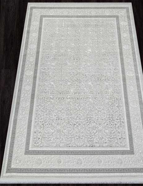 Российский прямоугольный ковёр 30020E L.GREY / CREAM
