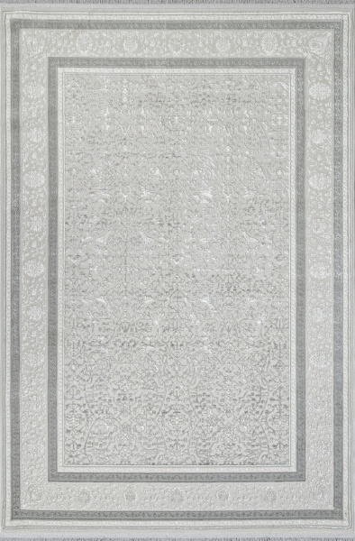 Российский прямоугольный ковёр 30020E L.GREY / CREAM
