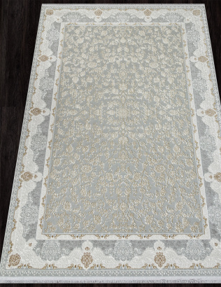 Российский прямоугольный ковёр 30219A GREY / CREAM
