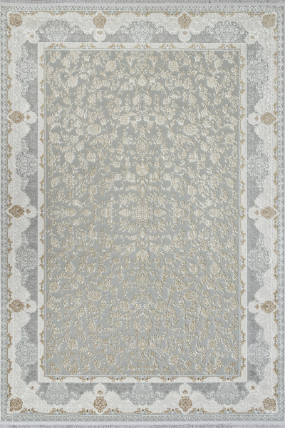 Российский прямоугольный ковёр 30219A GREY / CREAM