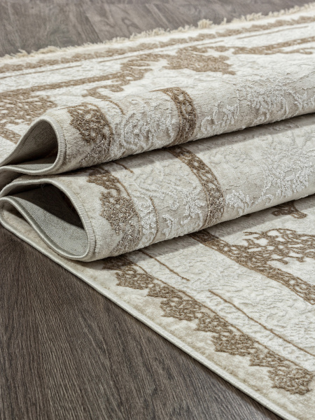 Российский прямоугольный ковёр 30231B BEIGE / L.GREY