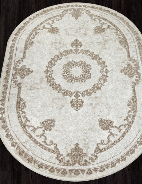Российский овальный ковёр 30231Y BEIGE / L.GREY
