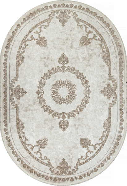 Российский овальный ковёр 30231Y BEIGE / L.GREY