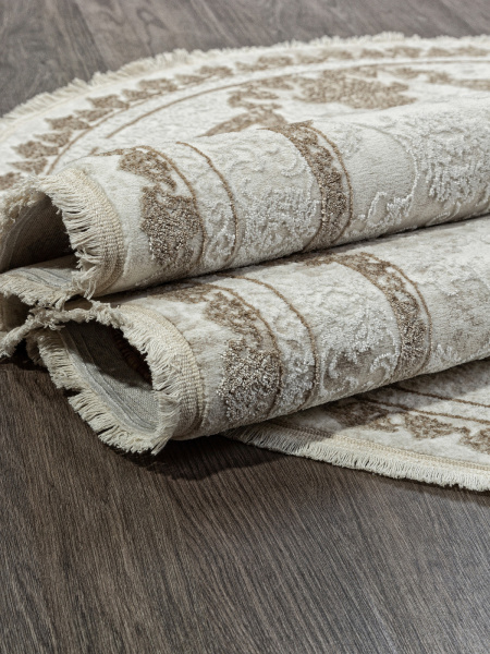 Российский овальный ковёр 30231Y BEIGE / L.GREY