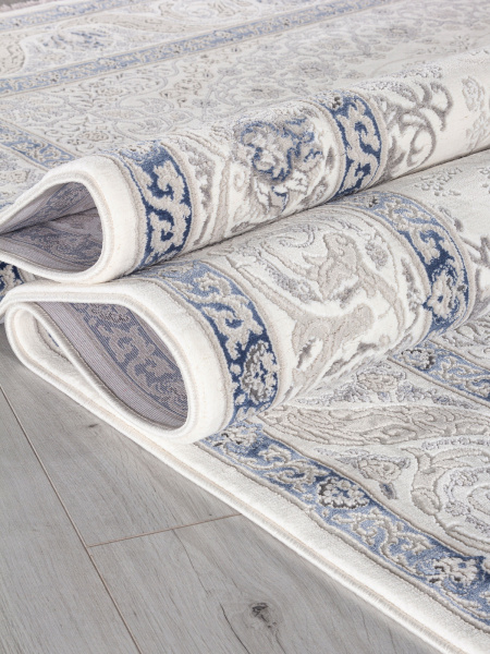 Российский прямоугольный ковёр 31144A CREAM / L.GREY