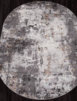 Российский овальный ковёр 3319 GRAY-BEIGE