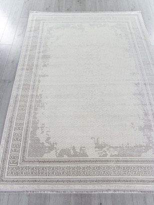 Российский прямоугольный ковёр 33368A CREAM / L.GREY