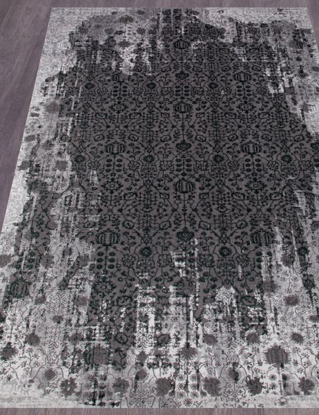 Российский прямоугольный ковёр 33370 954 GREY / GREEN