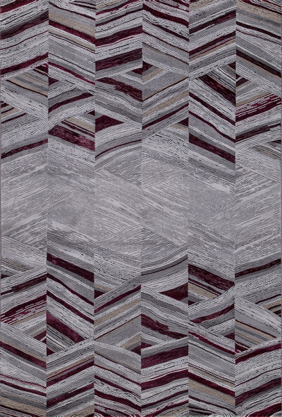 Российский прямоугольный ковёр 33377 950 GREY / PURPLE
