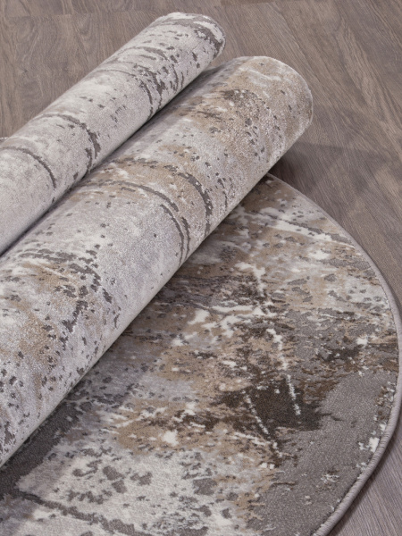 Российский овальный ковёр 3433 GRAY-BEIGE