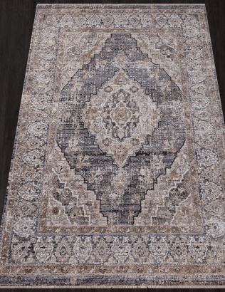 Российский прямоугольный ковёр 35030 795 GREY