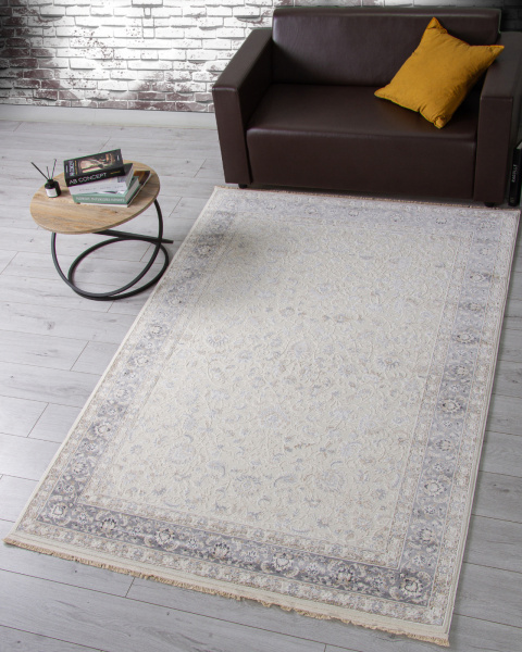 Российский прямоугольный ковёр 35831A CREAM / L.GREY