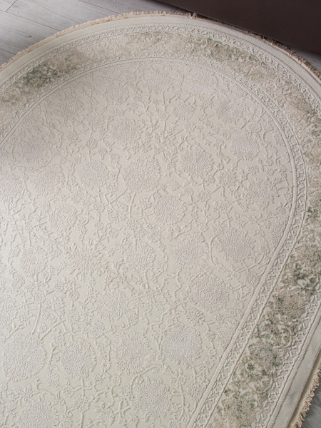 Российский овальный ковёр 35897Y CREAM / CREAM