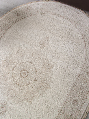 Российский овальный ковёр 35901Y CREAM / CREAM
