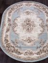 Российский овальный ковёр 4015 L.BLUE-BROWN