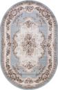 Российский овальный ковёр 4015 L.BLUE-BROWN