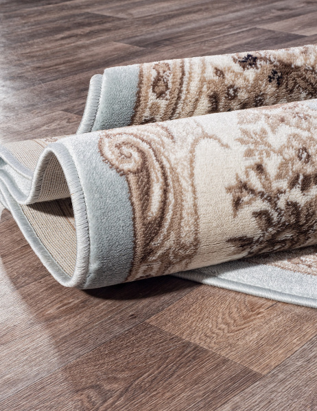 Российский овальный ковёр 4015 L.BLUE-BROWN