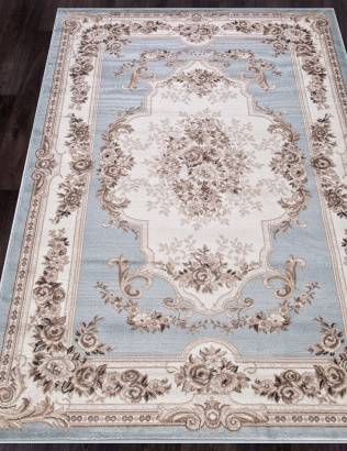 Российский прямоугольный ковёр 4015 L.BLUE-BROWN