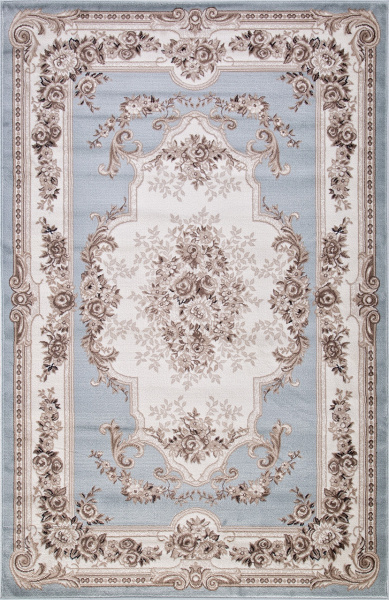 Российский прямоугольный ковёр 4015 L.BLUE-BROWN