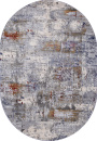 Российский овальный ковёр 5038A COKEN D.GREY / BLUE