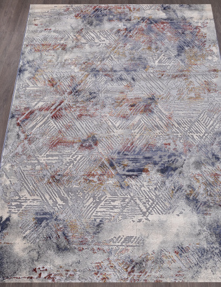 Российский прямоугольный ковёр 5040A COKEN D.GREY / BLUE