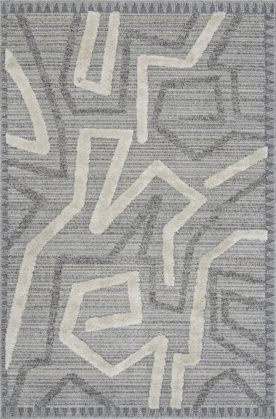 Российский прямоугольный ковёр 6604A L.GRAY / WHITE
