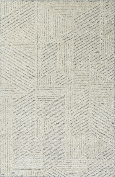 Российский прямоугольный ковёр 6801A WHITE / L.GRAY