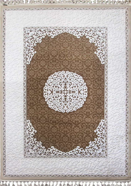 Российский прямоугольный ковёр 7908 BROWN / BROWN