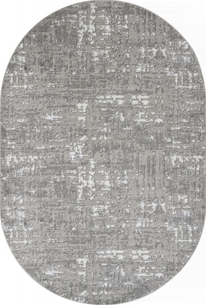 Российский овальный ковёр 8667 GRAY-CREAM