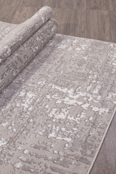 Российский прямоугольный ковёр 8667 GRAY-CREAM