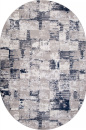 Российский овальный ковёр 8673 GRAY-BLUE