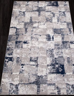Российский прямоугольный ковёр 8673 GRAY-BLUE