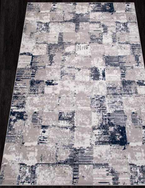 Российский прямоугольный ковёр 8673 GRAY-BLUE