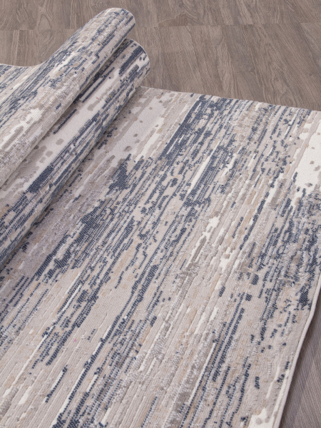 Российский прямоугольный ковёр 8676 GRAY-BLUE