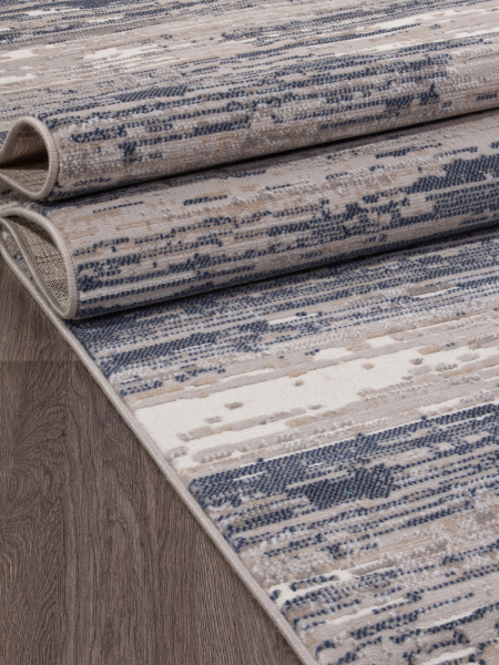 Российский прямоугольный ковёр 8676 GRAY-BLUE