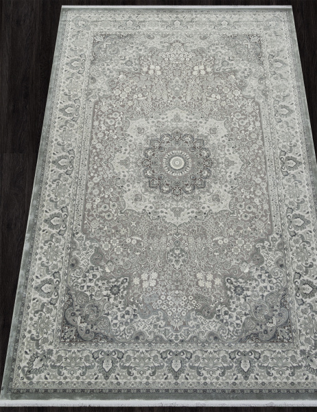 Российский прямоугольный ковёр A028AF GREY / L.GREY