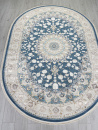 Российский овальный ковёр A050B D.BLUE / CREAM